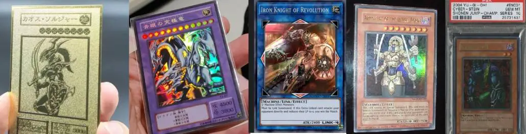 οι πιο ακριβές κάρτες yugioh iron knight blue eyes ultimate dragon black luster cyber stein