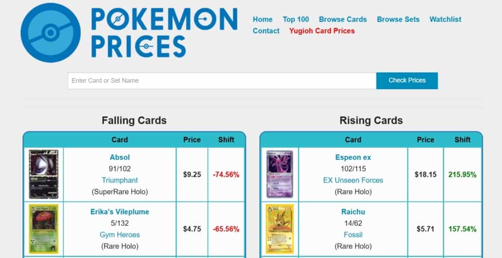 pokemon-card-calcolatore dei prezzi