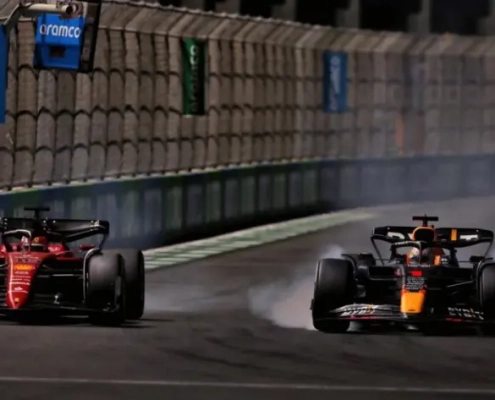 F1 2022 Jeddah GP- Arabie Saoudite - Verstappen Leclerc fight