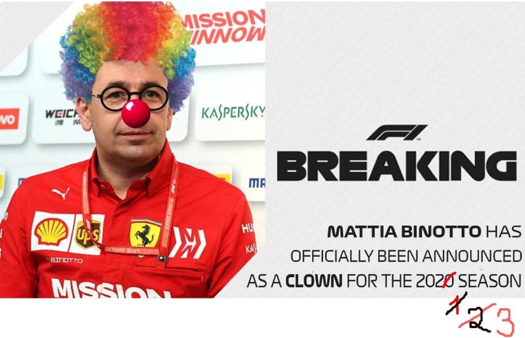 Ferrari and Binotto clown F1 2022 - Presticebdt