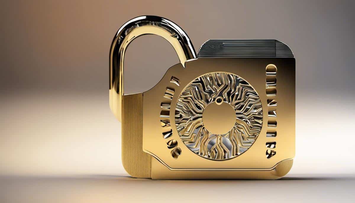 A padlock symbolizing data security